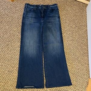 MOTHER Dark Blue Flare & Wide Leg Jeans